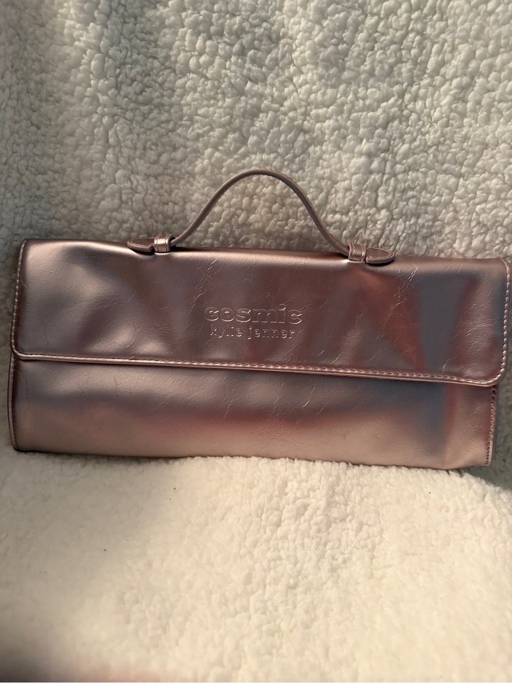 Kylie Jenner Metallic Pink Carry Bag